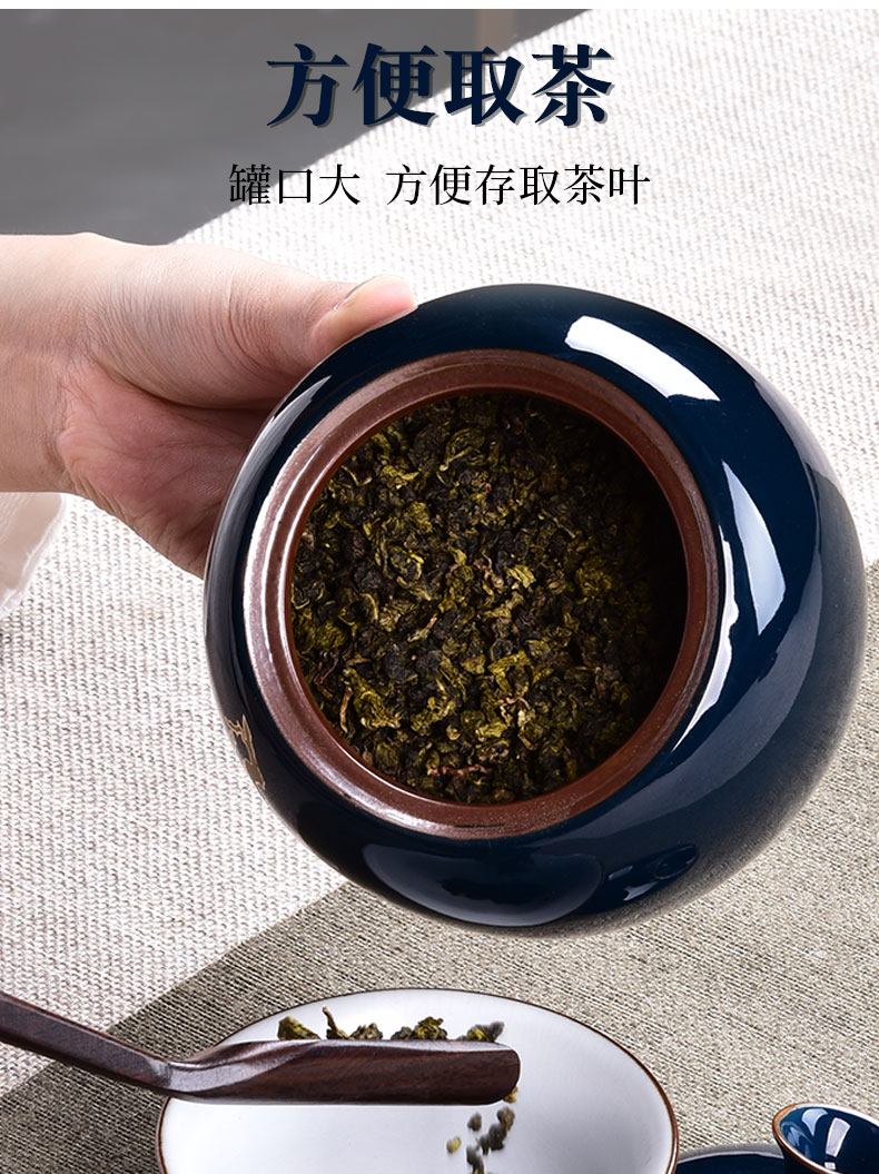 Shadow enjoy Japanese ceramic tea pot home moistureproof large seal pot puer tea pot of kung fu tea tea accessories