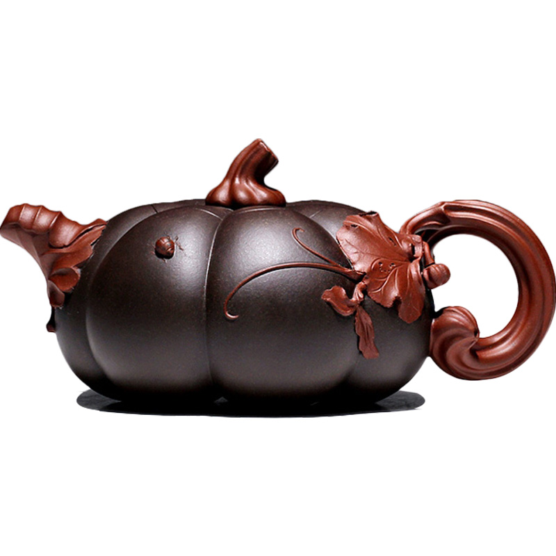 Purple shadow enjoy 】 【 famous master craftsmen dong pure manual it Purple clay double - color pumpkin pot of 430 CCC