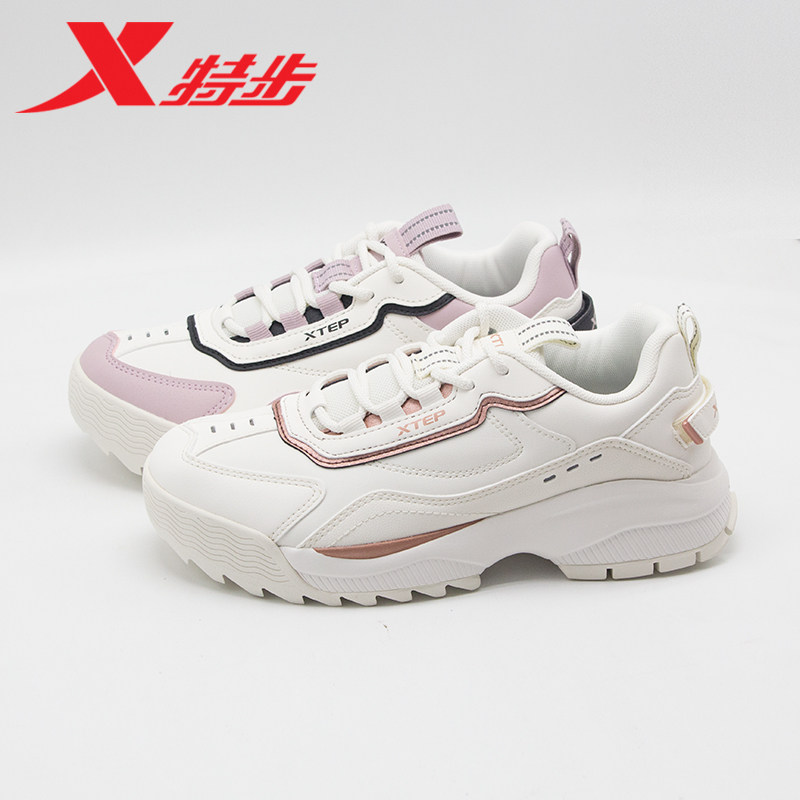 Xtep women's shoes sneakers 2020 spring new comfortable warm fashion fitness dad shoes 981418320080