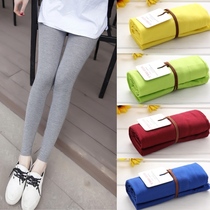 2018 summer new cotton outer wear leggings womens thin Modell nine-point pants large size thin gray long 