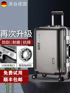 Vali Nhập Khẩu Đức Vali Khung Nhôm Xe Đẩy 20 Inch Hộp Bánh Xe Đa Năng 24 Inch Nam Nữ Lên Máy Bay Mật Khẩu Vali vali xịn vali du lịch hãng nào tốt
