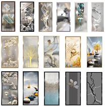 Brief New Chinese Iron Art Glass Screen Bezel stainless steel High partition wall Living room Decorative Grille Genguan Custom