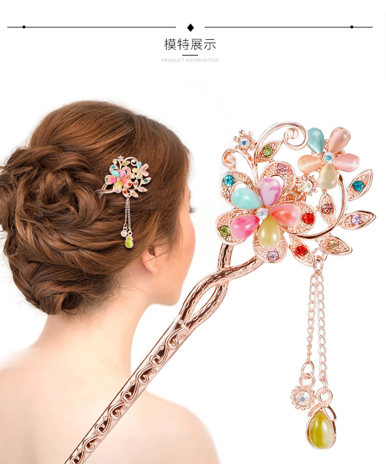 Kẹp tóc cổ điển retro bọ cạp cổ đại hàng ngày nhỏ tươi cổ tiara bước tua phụ nữ Hanfu hoang dã băng đô