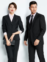 50% wool professional suit suit suit men and women same black suit bank sales hotel club executive tooling