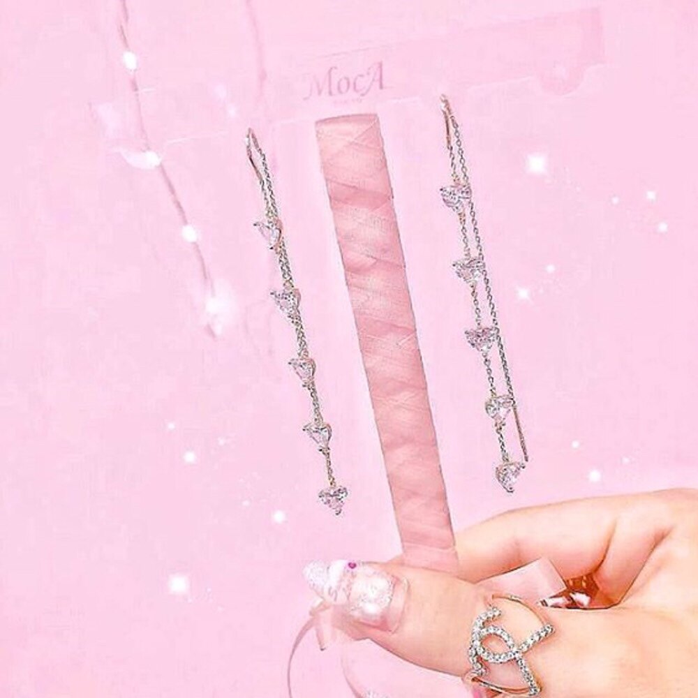 Bag Group Hair Yuka Japan Moca Day Ensemble Cute Diamond Loving Long Version Ear Pin Ear Clip