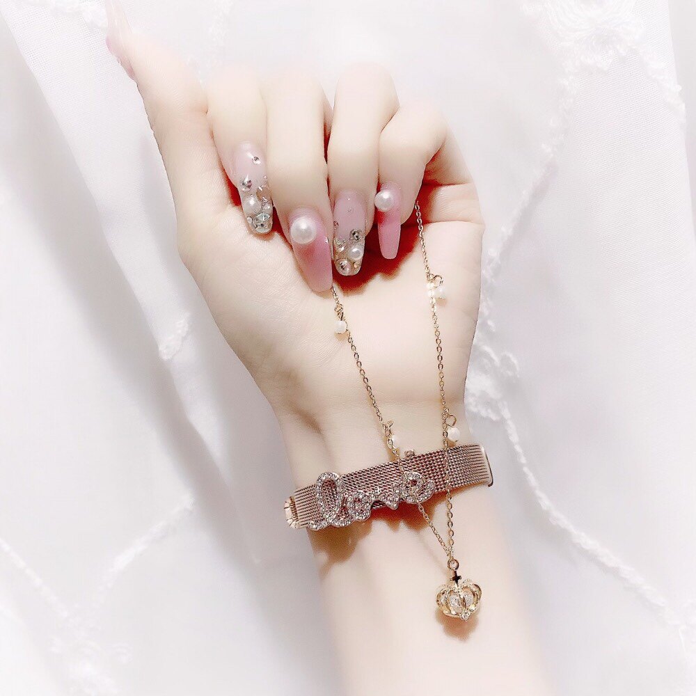 Bag Group Hair Yuka Japan Moca Day Ensemble Teenage Girl Cute Pearls Adorned With Small Crown Necklace