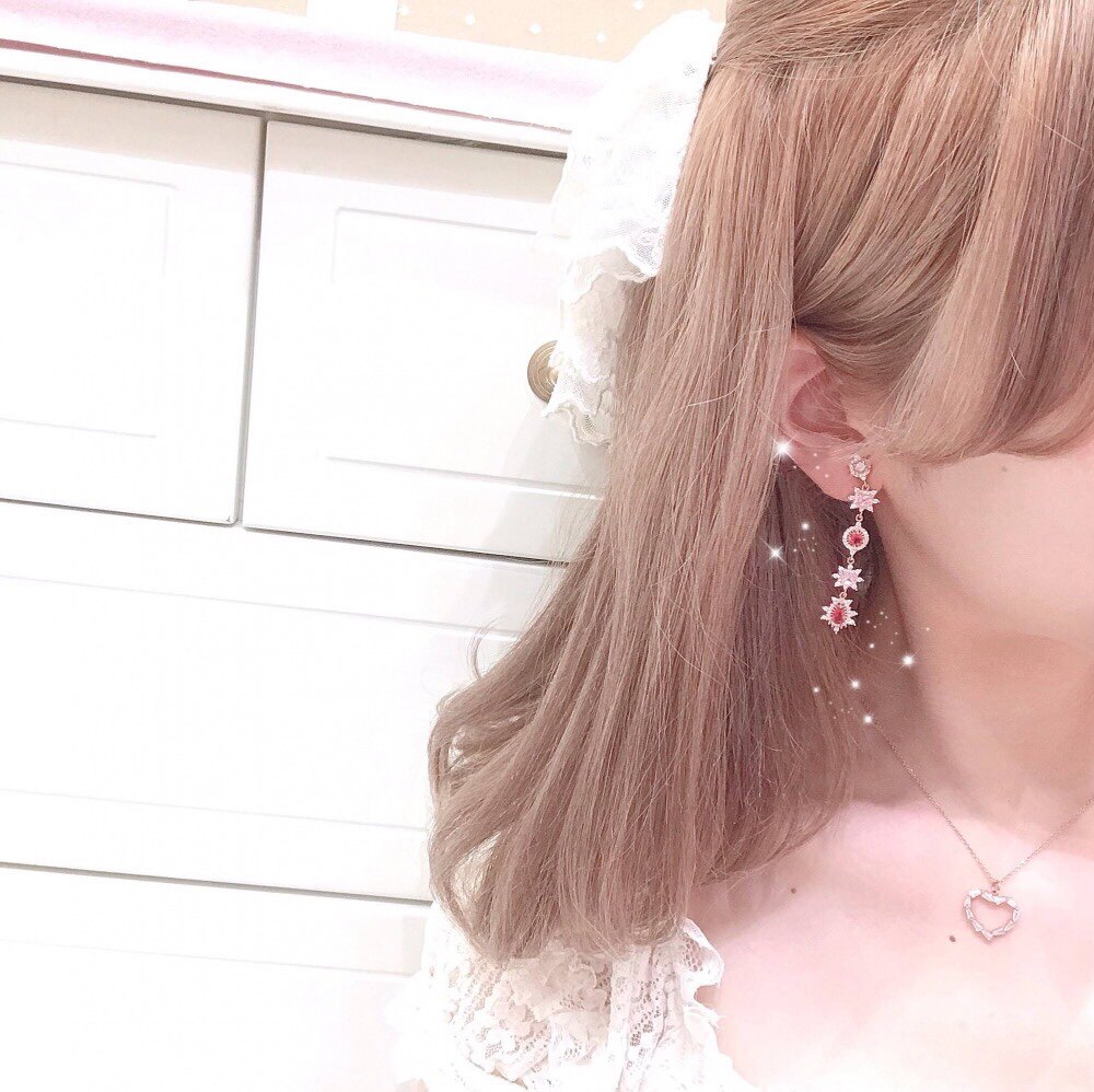 Bag Group Hair Yuka Japan Moca Day Ensemble Ruby Six Mango Star Shaped Gem Earrings Earrings