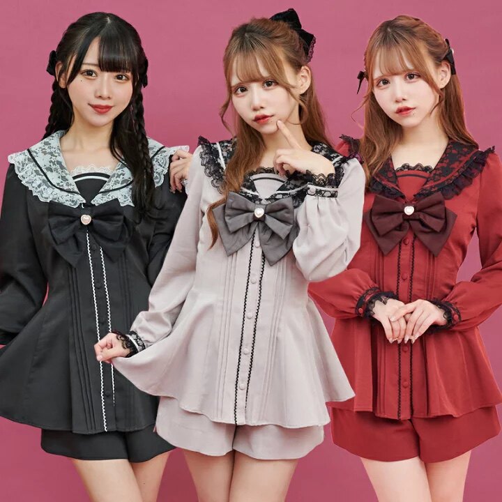 Bag tax yuka Japan secrethoneys Department of mines navy collar dress shorts suit-Taobao