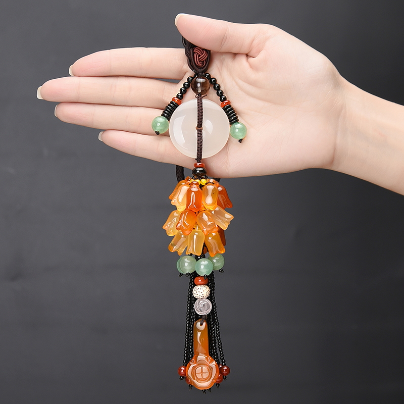 Car Pendant In-car Adornment Female Jade Pendant Adorable upscale Pendant Creative Ping An on-board hanging decoration male