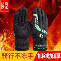Winter warm gloves male thickened and gush riding anti-wind and windproof winter motorcycle electric car ski cotton gloves