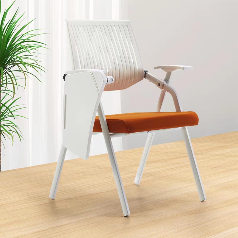 Training chair with writing board Foldable with table plate Chair brief High-end training session Guest chair with wheel staff chair-Taobao