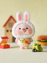 Wool Felt Poke Poke Lediy Material Packs Lovers Creative Handmade Key Buttons Gift On-board Hanging Accessories Dolls Piglets