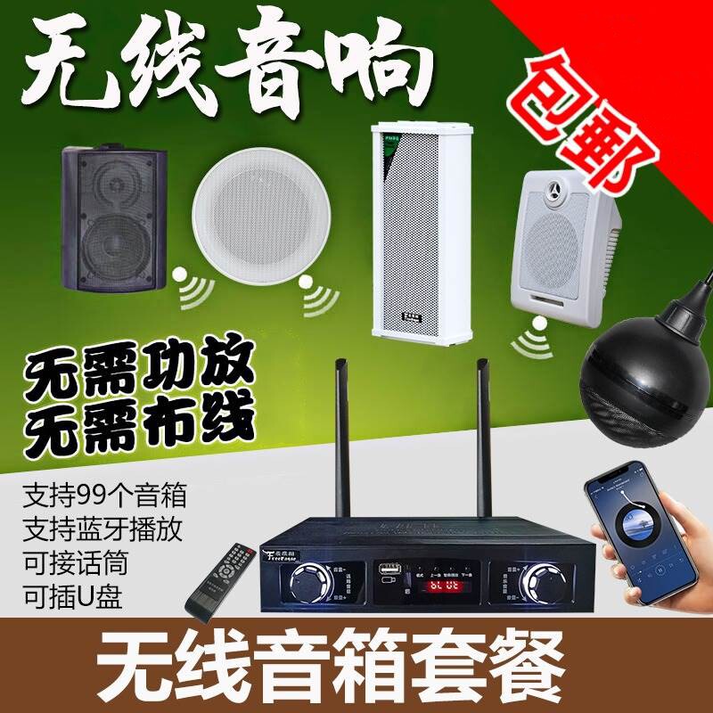 Indoor and outdoor wireless waterproof sound column hanging ball ceiling horn wall hanging background music audio speaker Bluetooth set