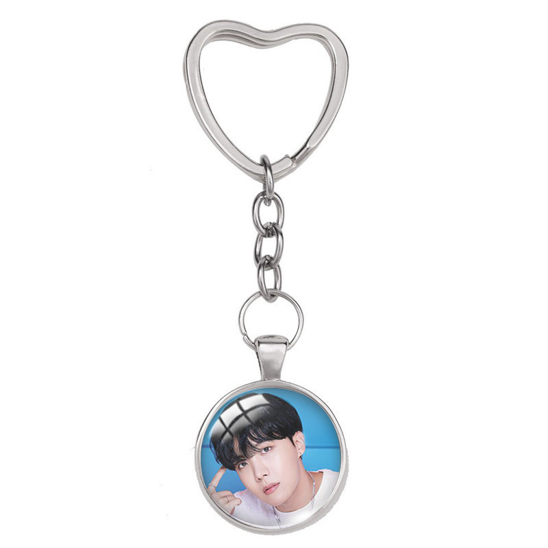 Bts Heart-Shaped Keychain, Cute Time Gem Keychain, Peripheral Accessory
