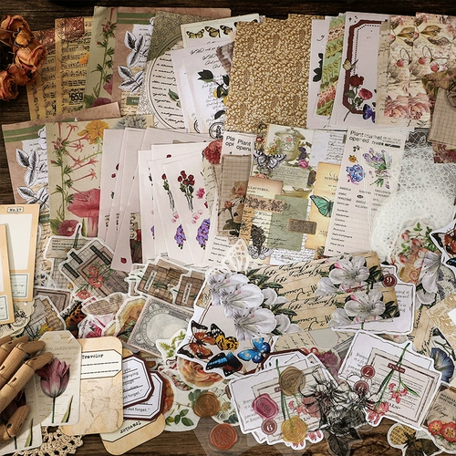 Справочник с материалом Dudumi Creative Plation Decorative Sticker Junkjournal Material Paper 260 Лист