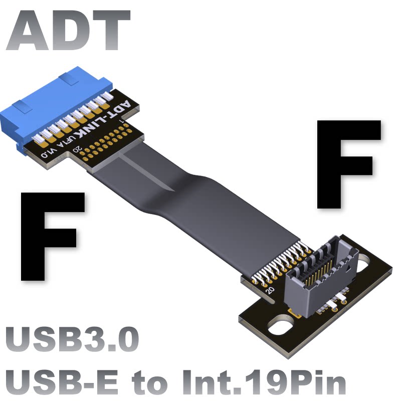 USB3 0 connector extension extension cord type-e turn 19P 20P motherboard front rear with screw hole