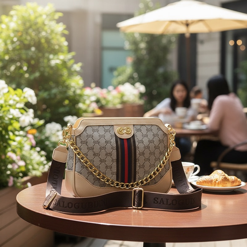 Gucci Women's Fashion Trendy High-Quality Chanel-Style Luxury Brand Original Light Luxury Single Shoulder Crossbody Bag