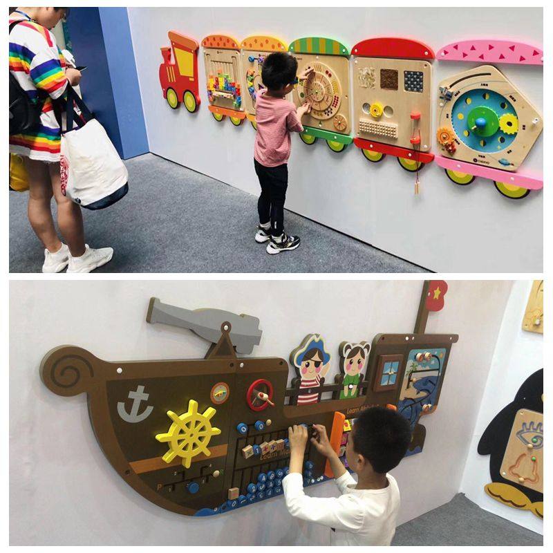 Kindergarten Hallway Wall Toys Children's Science Exploration Wall Panel Toys Early Education Cognitive Board Puzzle Games Wall