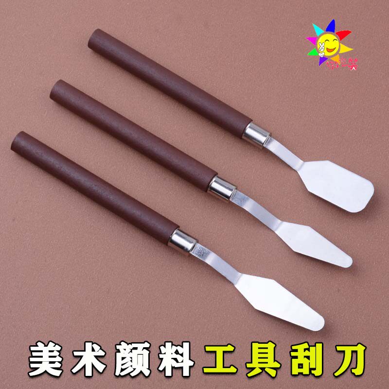 Water powder pigment color knife small circle shaft acrylic oil shovel knife tip round head fine art products