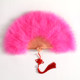 Boutique feather fan full velvet thickened standard fan cheongsam catwalk show stage performance dance fan 50*30