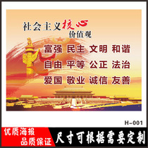 Cultivation and practice of socialist core values Propaganda Exhibition Board Poster wall Wall Sticker picture