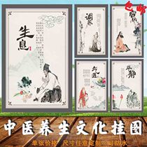 Poster printed Traditional Chinese Medicine Recuperation And Calm Health Preservation WALL MAP TRICK CHINESE MEDICINE CULTURE PUBLICITY EXHIBITION BOARD DECORATIVE PAINTING