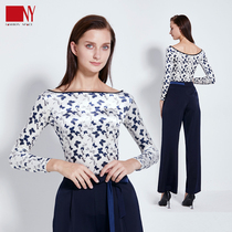NY natyart Morden dance blouses womens autumn winter new display slim dance practice with long sleeves Latin national standard dance dress