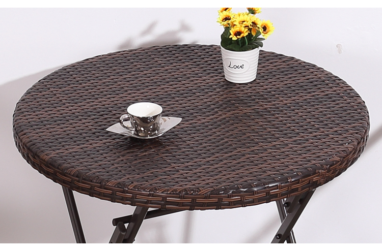 Ghế Wicker ngoài trời Năm mảnh Vườn Đồ Gỗ Ngoài Trời Ba mảnh Ghế ban công sắt rèn bộ Kết Hợp Hiện Đại