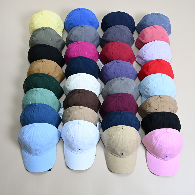 New Cotton Embroidered Small Logo Versatile Solid Color Adjustable Unisex Baseball Cap Sunshade Cap