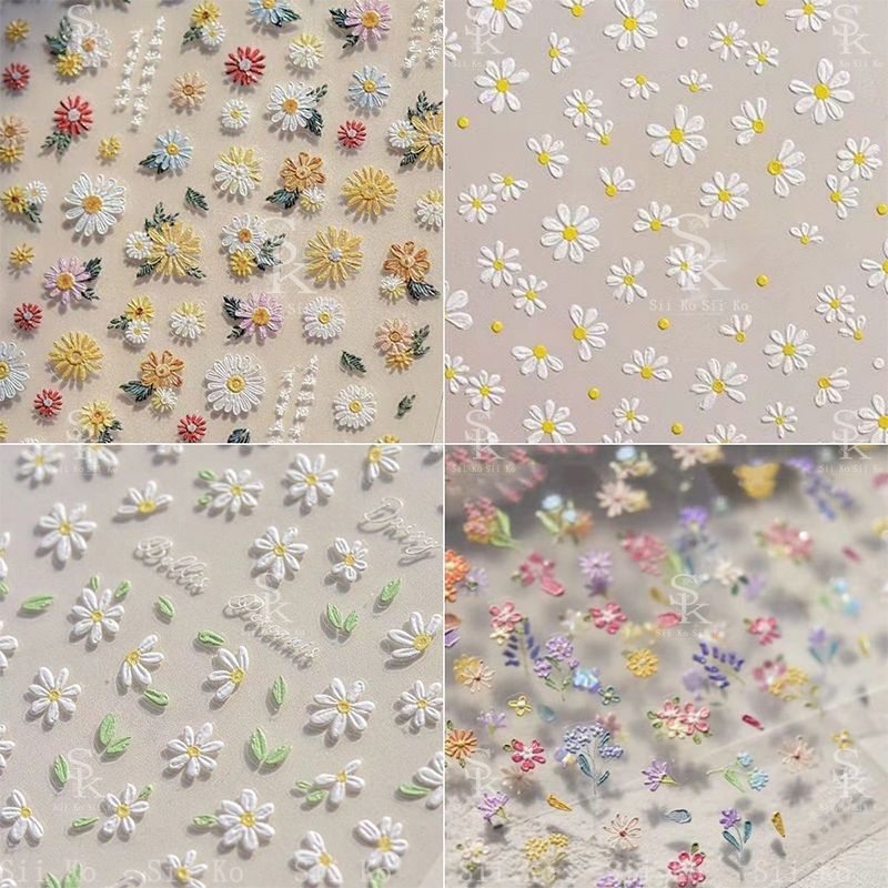 Tiktok Trending Monet Garden Nail Art Colorful Flowers Chrysanthemum Nail Art DIY Ccd Phone Stickers Tiktok Trending Monet Garden Nail Art Colorful Flowers Chrysanthemum Nail Art DIY Ccd Phone Stickers