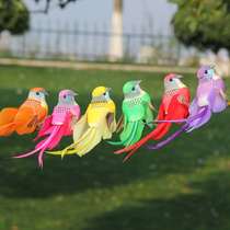 Simulation bird Fake bird colorful feathers Home decoration Kindergarten store decoration set Bird birds nest ornaments