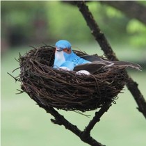 Handmade rattan woven birds nest Grass woven birds nest Birds nest decorative ornament Birds nest simulation birds nest photo props