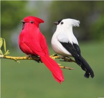 Simulation decorative feather foam bird handmade teaching Home garden fake bird sparrow color magpie window ornament