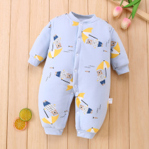 Newborn newborn baby one-piece clothes Autumn and winter suit Baby padded clothes thickened cotton pajamas warm winter