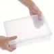 Large capacity multifunctional transparent plastic storage box with lid toy desktop organization puzzle storage box stationery box