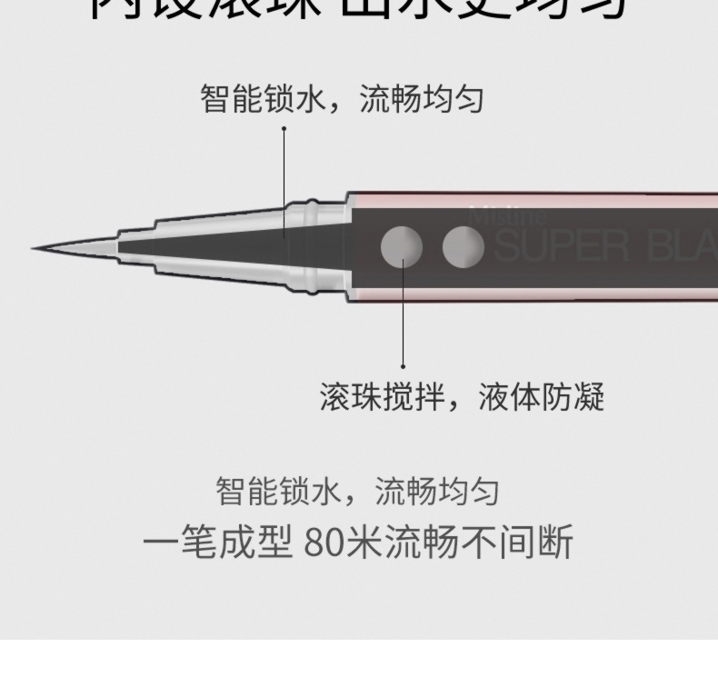 Mi Si Ting Thái Lan kẻ mắt kẻ mắt nữ chính hãng không nở nước tốt bút kẻ mắt không thấm nước - Bút kẻ mắt gel kẻ mắt tonymoly