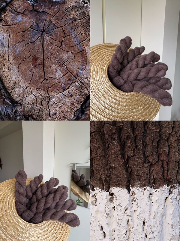 A Tree of Lychees, Hand-Dyed Cashmere and White Factory Silk in April, Engraved with the Old Times