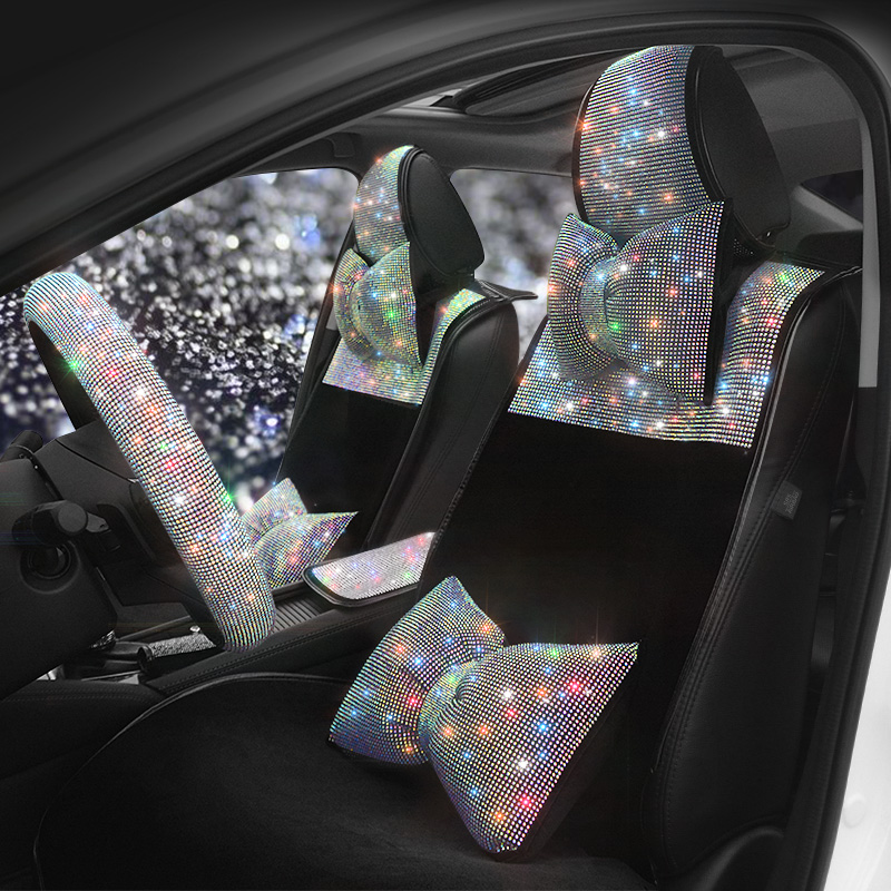 Color Diamond Short Plusty Car Mat Four Seasons General All-Package Seat Red Breakthrough Car Seat Seat Seat Seat