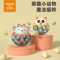 2024 New Elmond Baby Toy Educational Soothing Biteable Hand-Catching Ball Rattle with Bell 0-6 Months Newborn