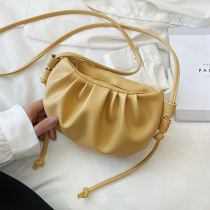 Bag cross-body telescopic cloud bag cross-body bag trendy women all-round new pleated shoulder chicins2020 net red