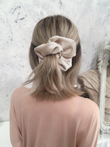 Silk head rope hair ornaments Large fashionable French hair circle Large intestine folds Elastic wide hair rope Ultra-wide hair circle tied with a rubber band