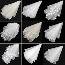 Veil parent-child photo headdress Super fairy photo props Retro collar wedding yarn Sen department Net red bride Main bride Sen department