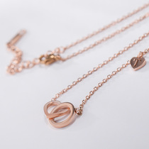 Isiya new creative titanium steel series necklace girl fashion wild love round buckle pendant necklace