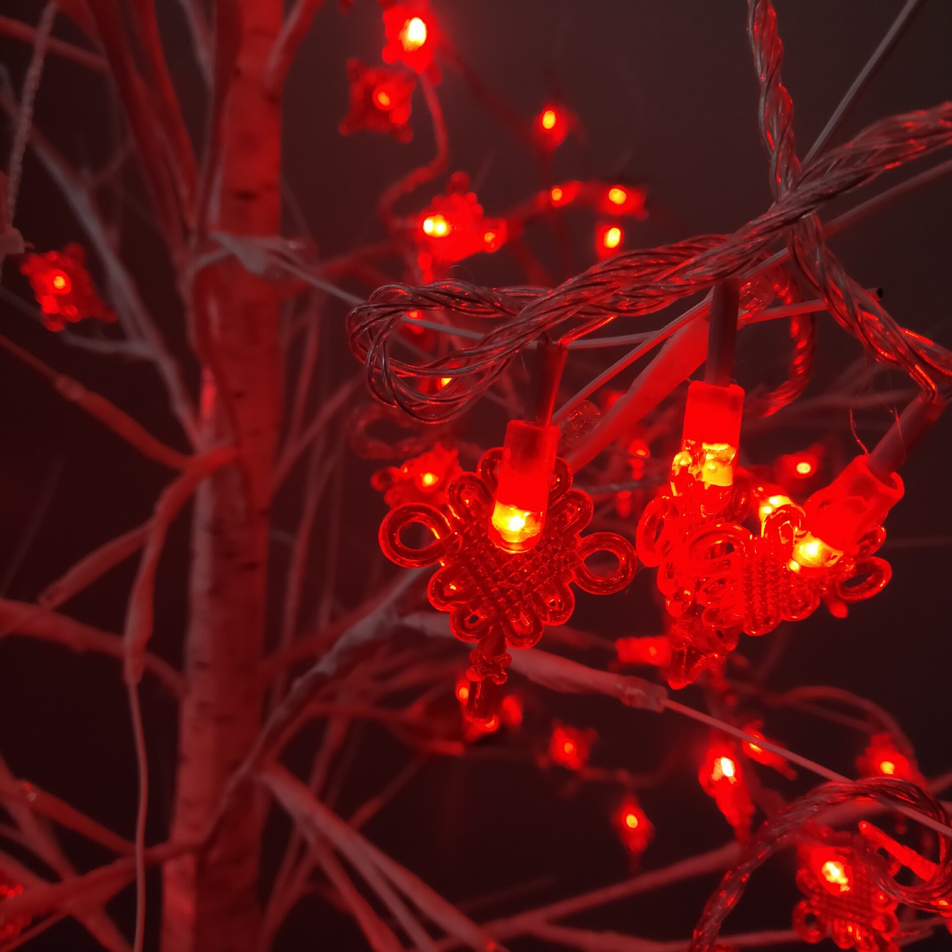 LED lantern colored lantern China knot waterproof 10 m 100 lamp LED decorative lamp string small red lantern light string