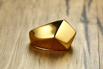 European and American popular jewelry titanium steel simple diamond surface casting ring mens domineering ring RC-382