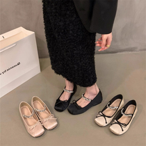Small ckerwin inner heighten pink ballet shoes 2024 summer new style French Mary Jane gentle evening shoes