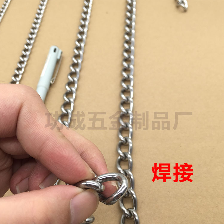 2 5mm steel wire thickness 304 stainless steel welded chain pet dog chain static load-bearing chain tether dog chain
