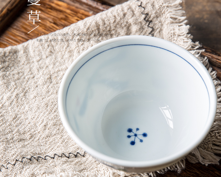 Porcelain Japanese imported from Japan and wind tableware glaze color home eat rice bowl under small ceramic bowl bowl 丨 creeping weed