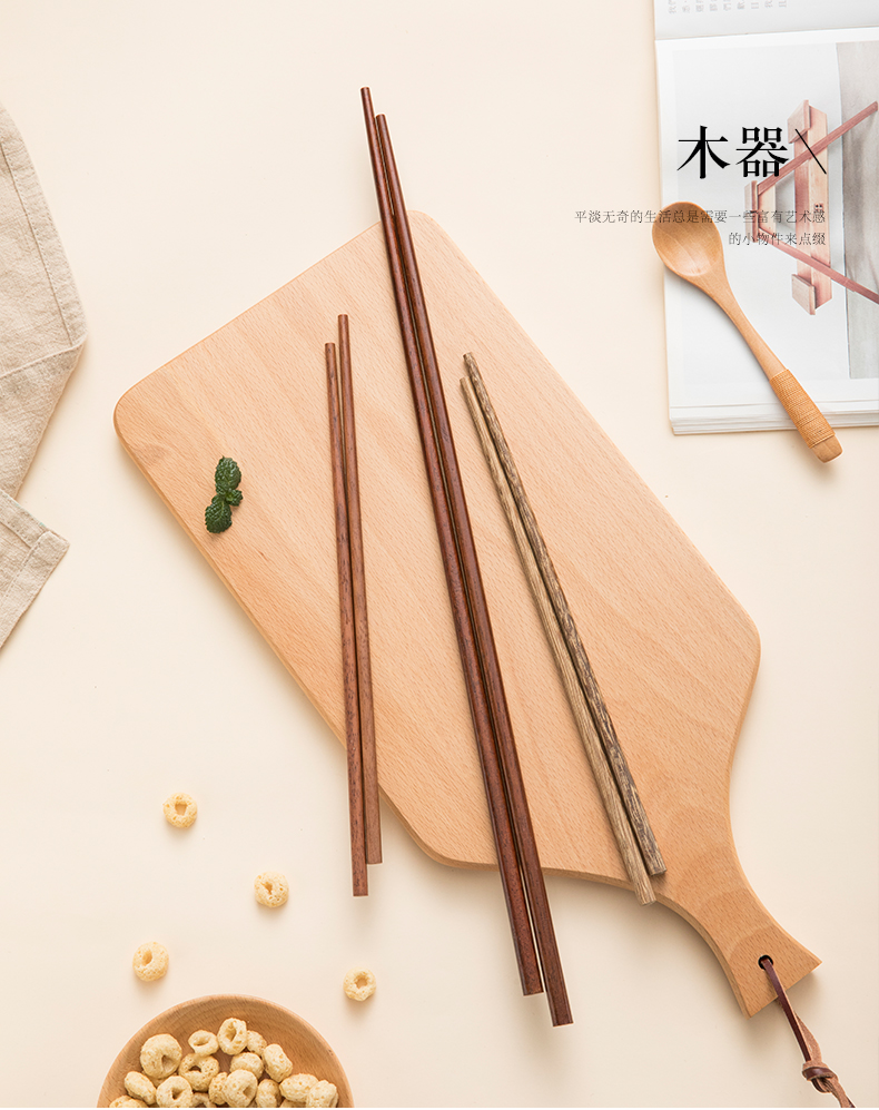 TaoDian chicken wings wood chopsticks household solid wood family pack without idea for Japanese children chopsticks wooden chopsticks