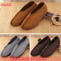 Xiangren monk shoes single shoes Luo Han shoes men and women spring and autumn summer breathable Buddhist monk shoes beef tendon bottom non-slip wear-resistant